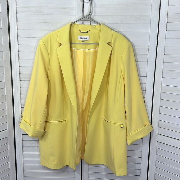 Calvin Klein Topper Jacket Size 2X Yellow NWOT - Picture 5 of 13